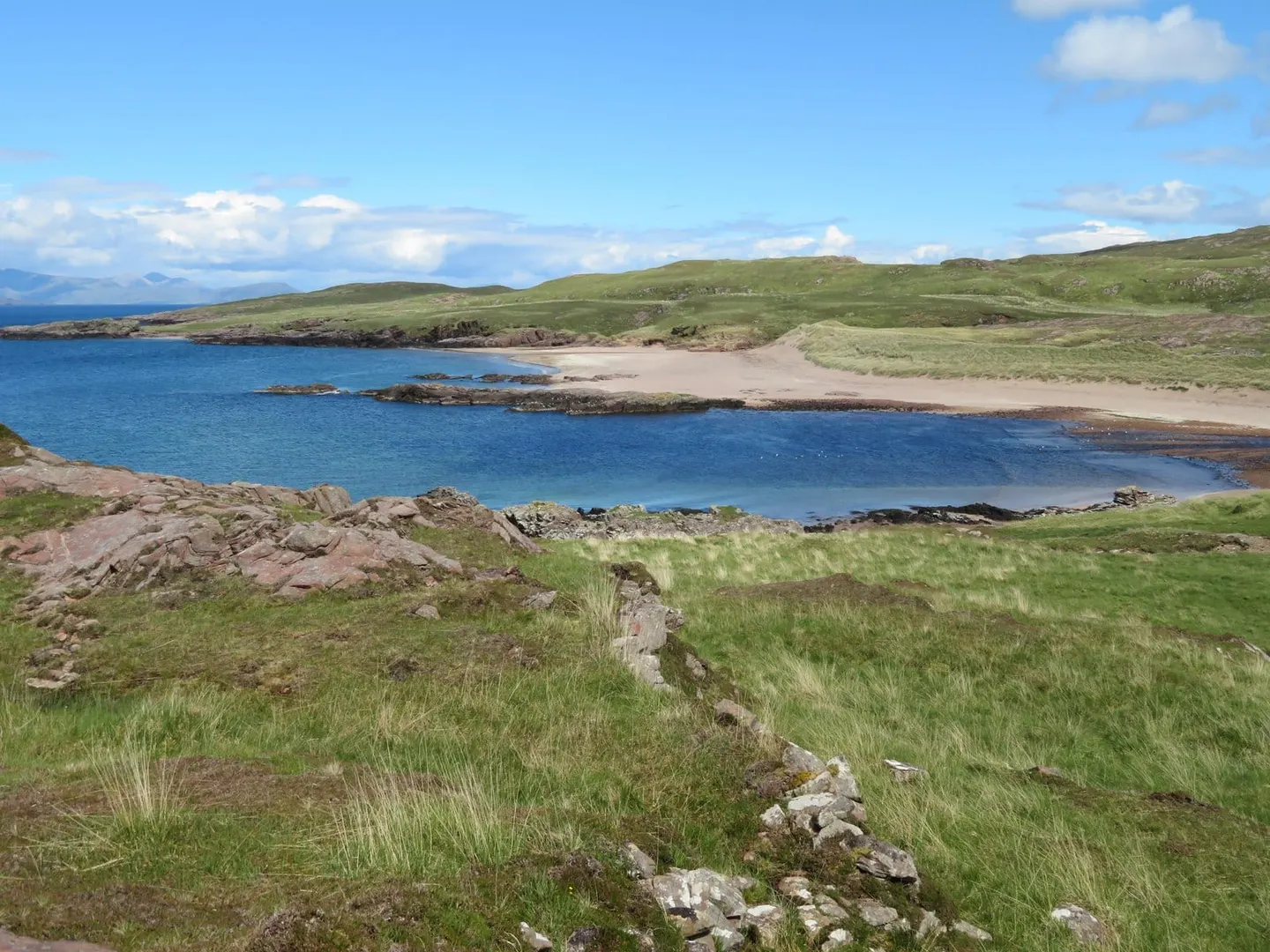 Photo of Kilmory Bay, a beach near Kinloch in the Small Isles, Highland, the Scottish Highlands and Islands.
