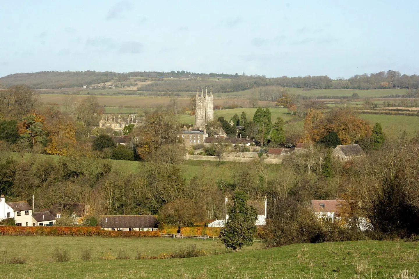 Photo of Mells, a village in Somerset, south west England.