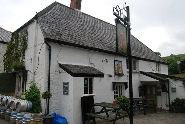 Photo of The Millbrook Inn, a pub near South Pool, Devon, south west England.