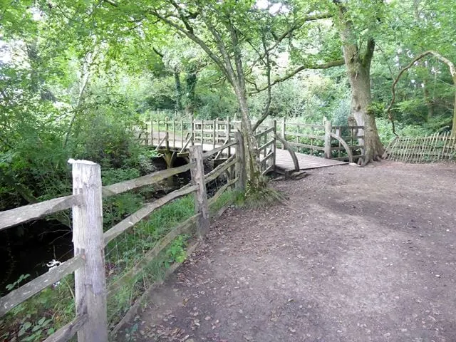 Photo of Poohsticks Bridge, a landmark near Hartfield in the High Weald, East Sussex, south east England.