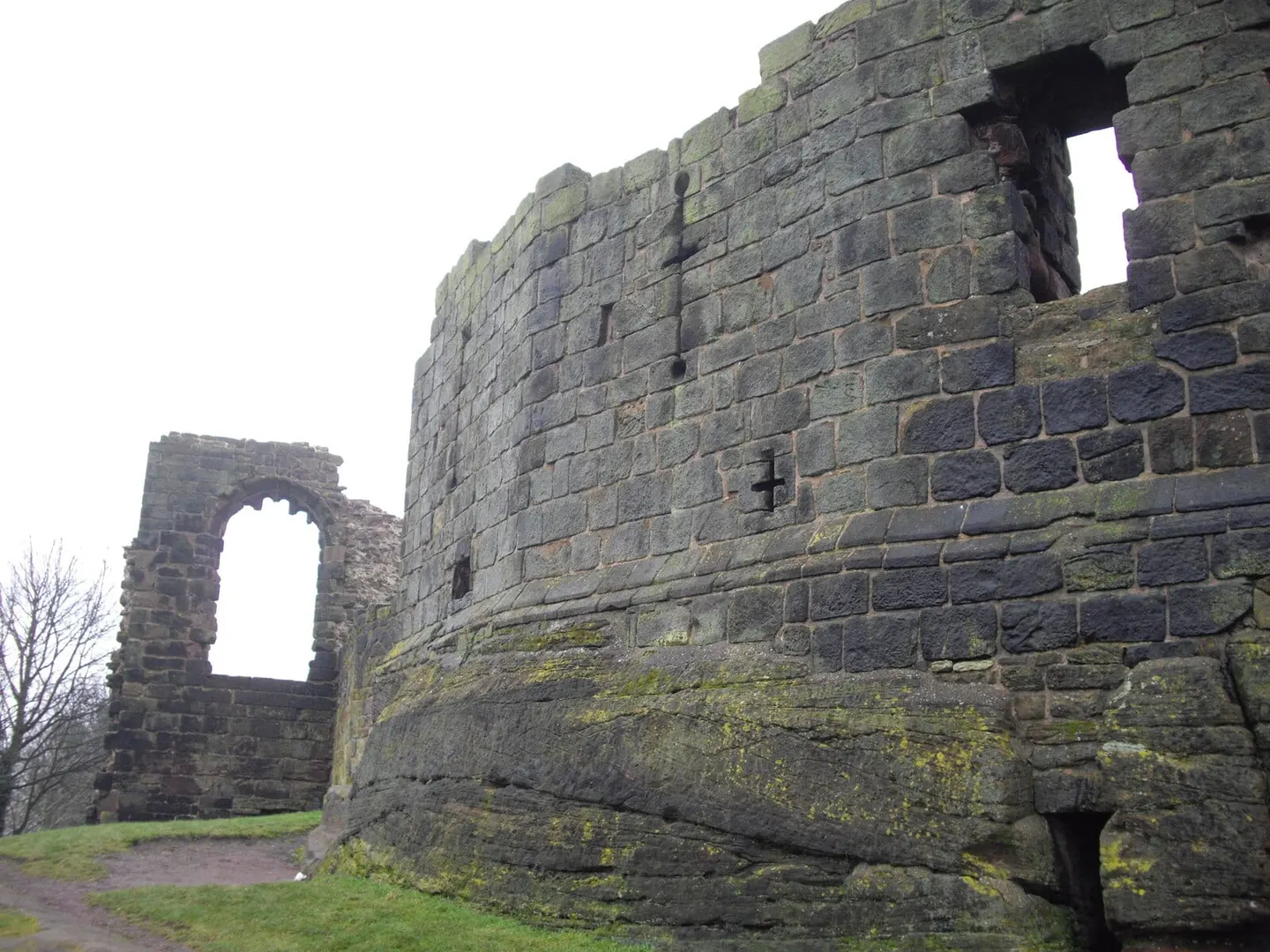 Photo of Halton Castle, a ruined castle near Frodsham, Cheshire, north west England.