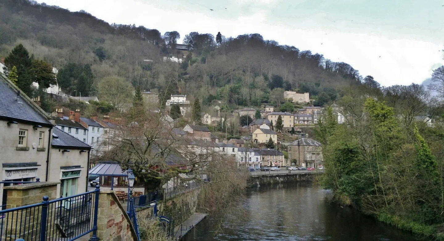 Photo of Matlock Bath, a village in Derbyshire, central England.