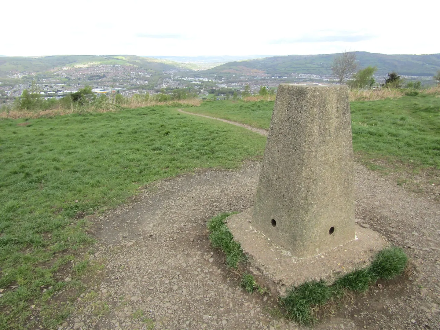Photo: Caerphilly Mountain, a viewpoint in Caerphilly, south east Wales.
