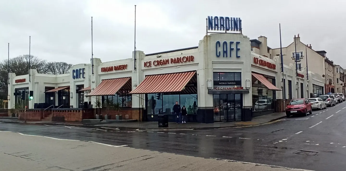 Photo of Nardini's, a pub near Largs, North Ayrshire, southern Scotland.