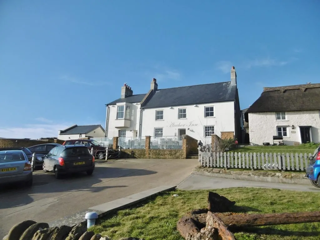 Photo of Anchor Inn, a gastropub near Seatown, Dorset, south west England.