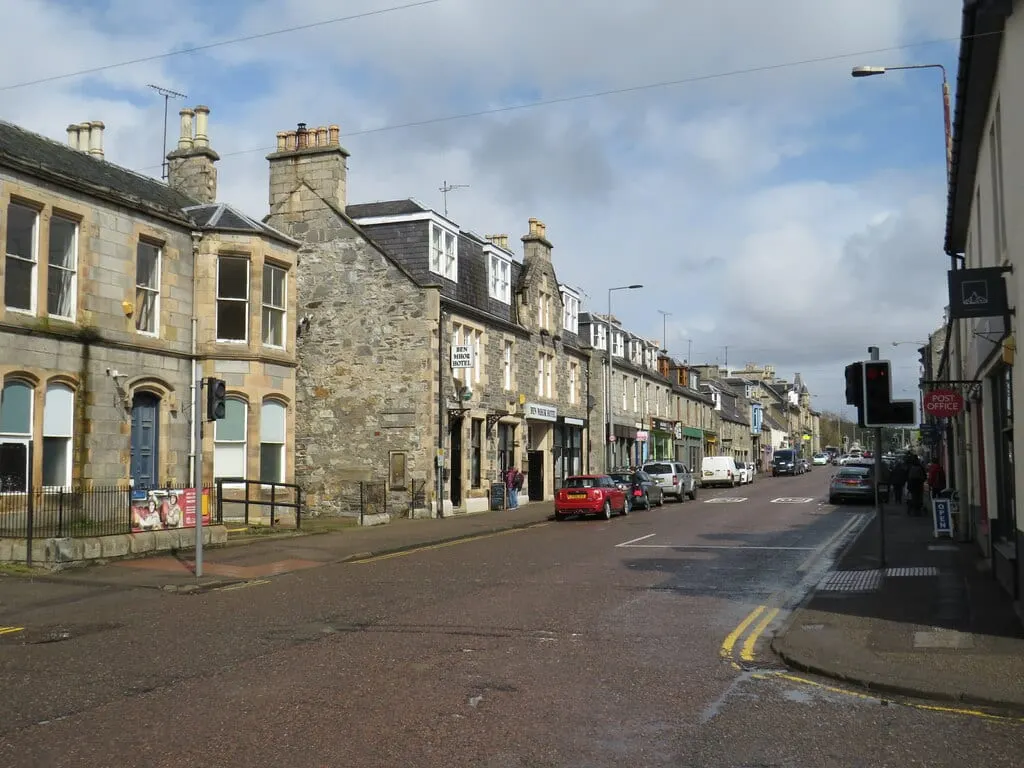 Photo of Grantown-on-Spey, a village in the Cairngorms, Highland, the Scottish Highlands and Islands.