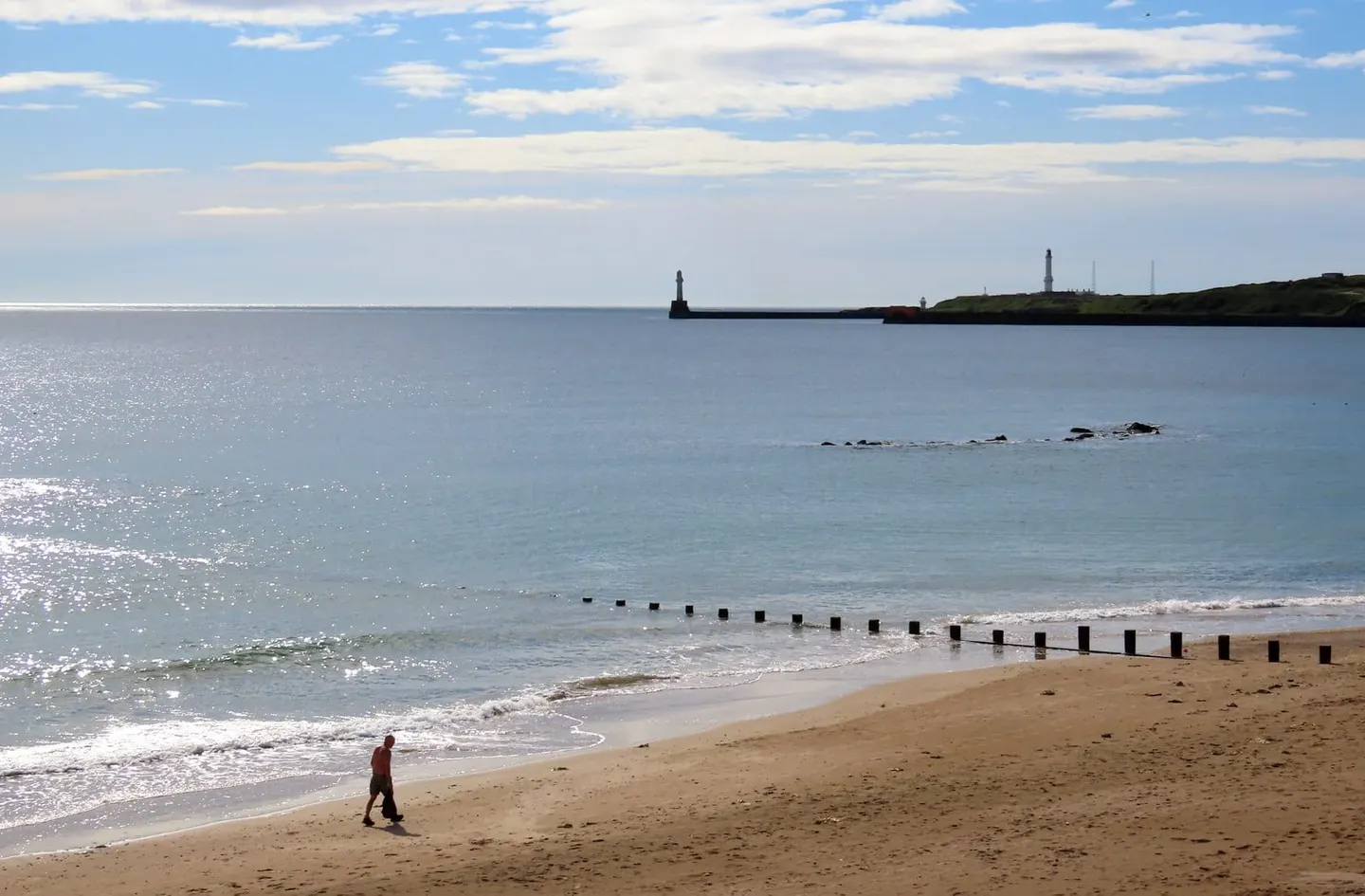 Photo of Aberdeen Beach, a beach in Aberdeen, north east Scotland.