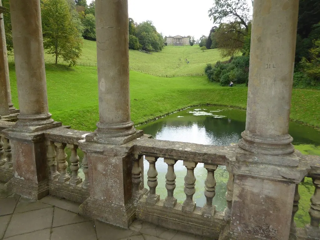 Photo of Prior Park Landscape Garden, a Grade I registered house & garden near Bath in the Cotswolds, Somerset, south west England.