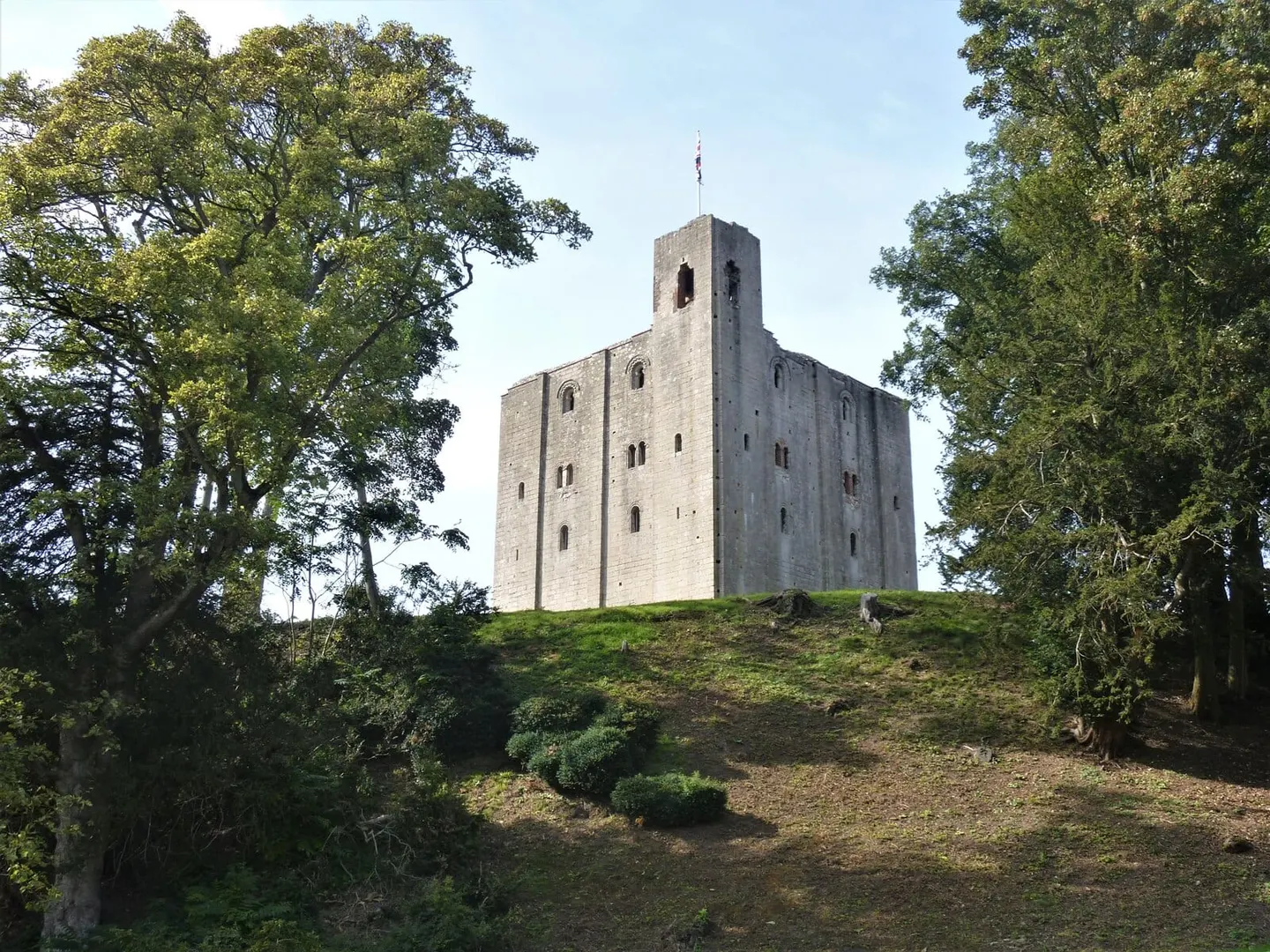 Photo of Hedingham Castle, a ruined castle near Castle Hedingham, Essex, eastern England.