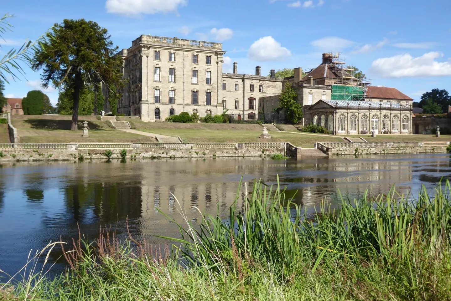Photo of Stoneleigh Abbey, a Grade II* registered house & garden near Coventry, Warwickshire, central England.