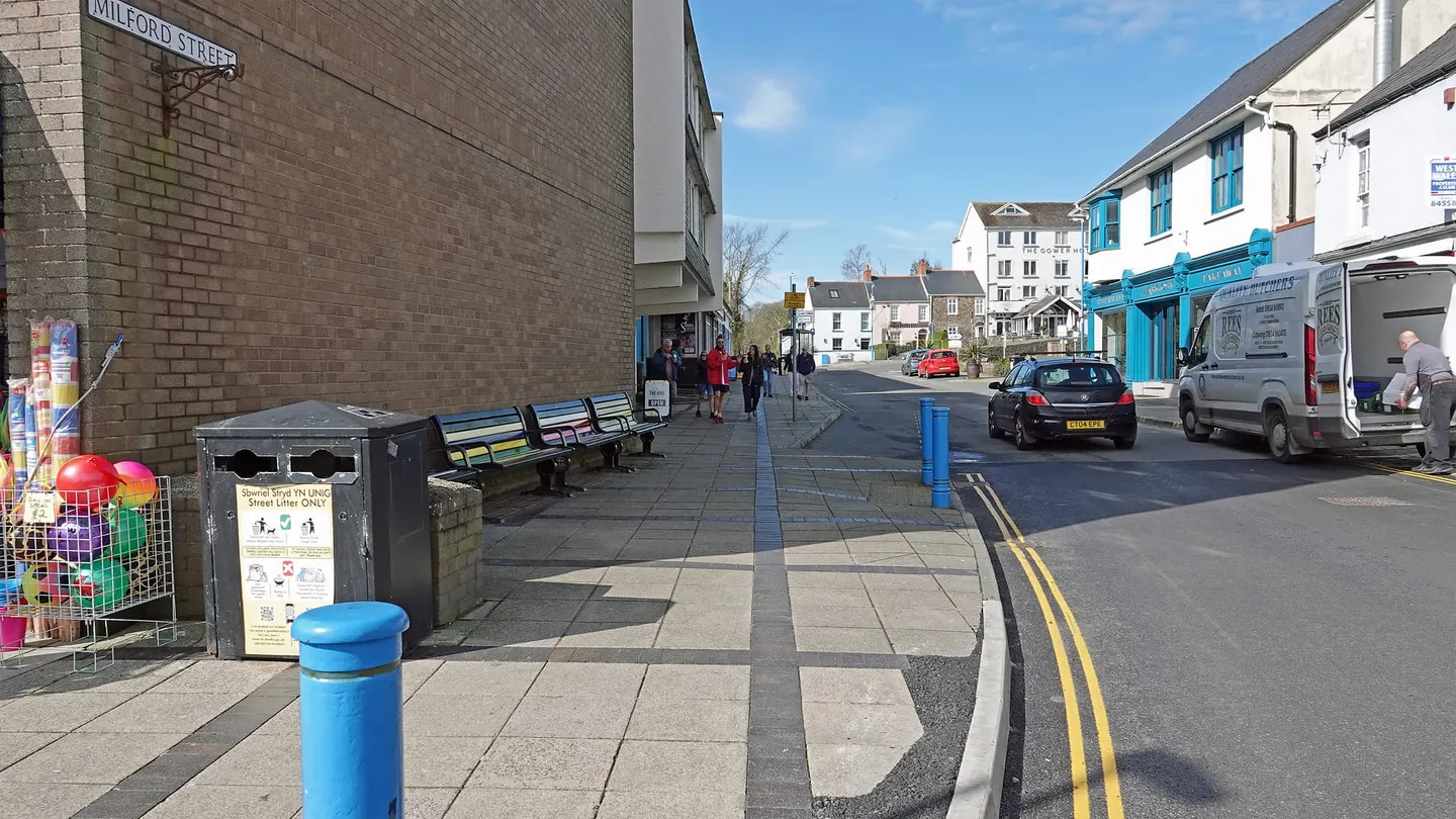 Photo of Saundersfoot, a village in Pembrokeshire, south west Wales.