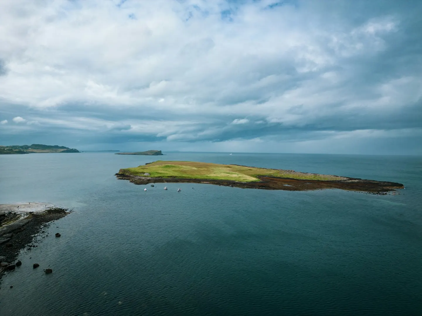 Photo of Staffin, a village in Trotternish, Highland, the Scottish Highlands and Islands.