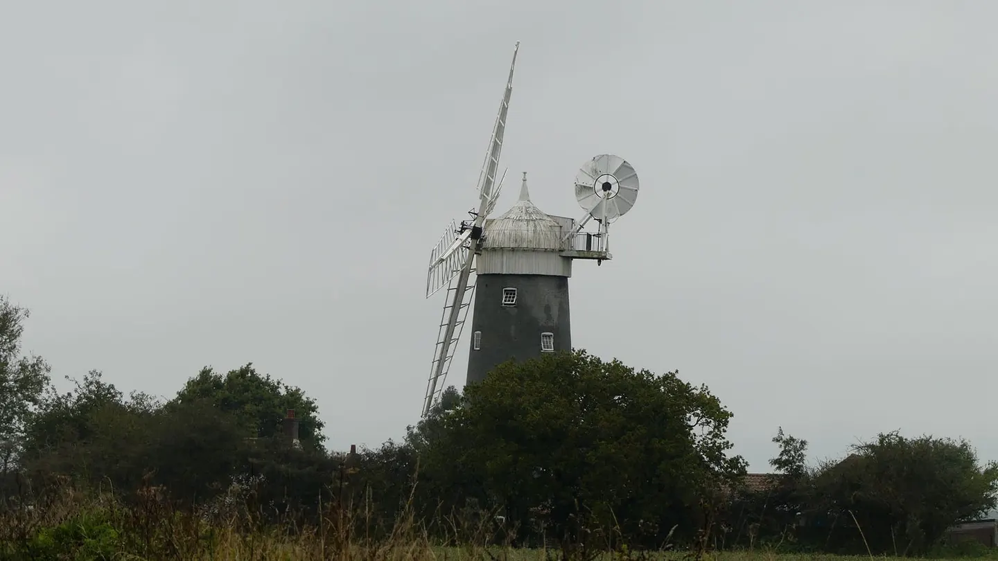 Photo of Great Bircham Windmill, a windmill in Norfolk, eastern England.
