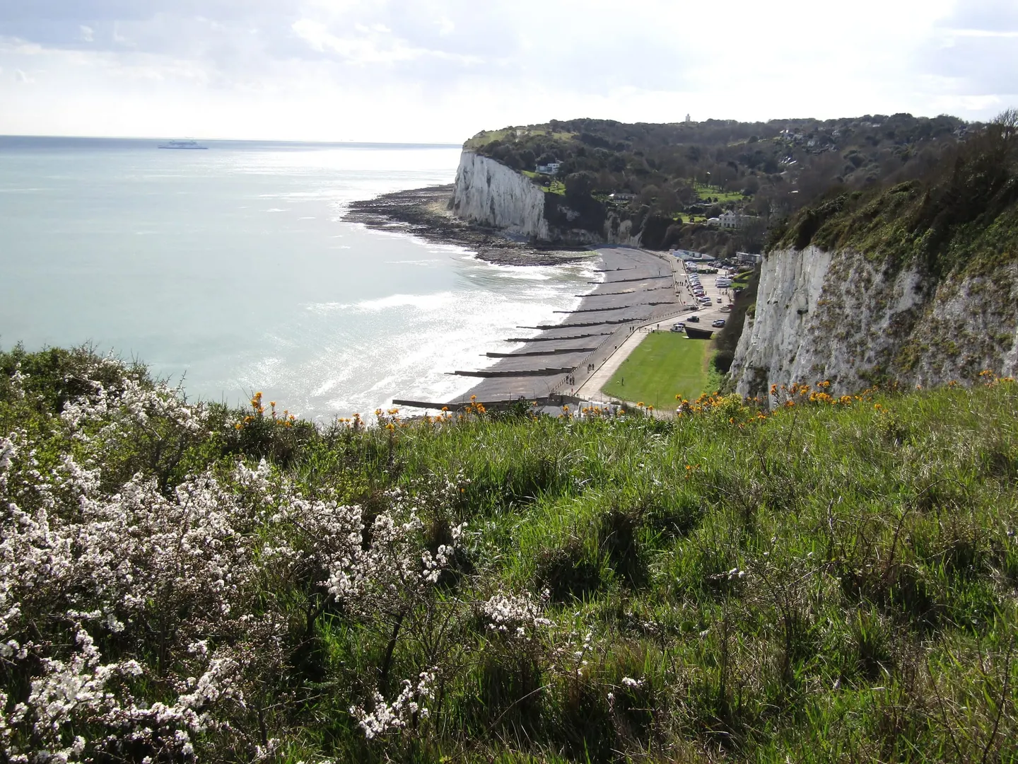 Photo of St Margaret's Bay, a swimming spot near Deal, Kent, south east England.