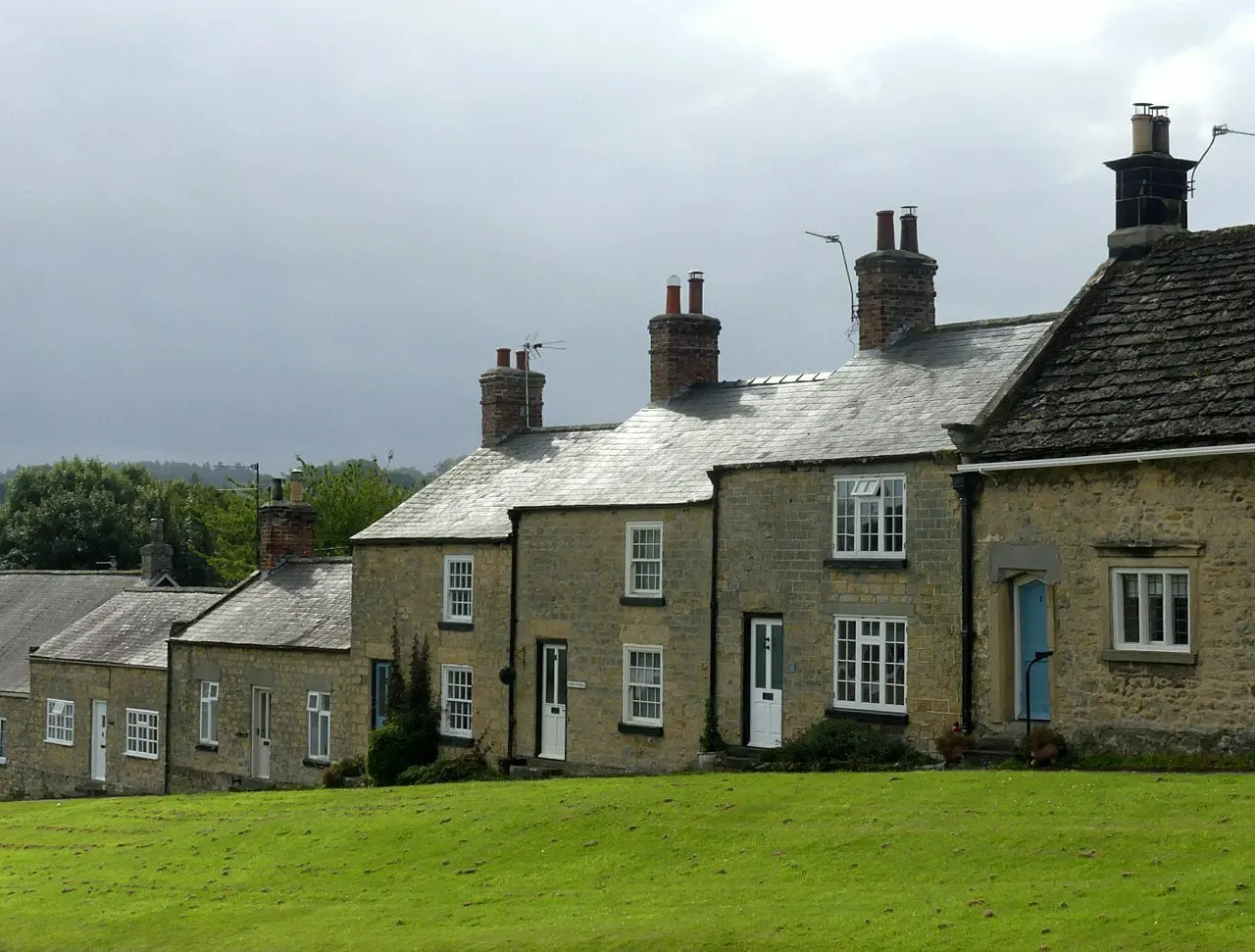 Photo of Coxwold, a village in the North York Moors, North Yorkshire, northern England.