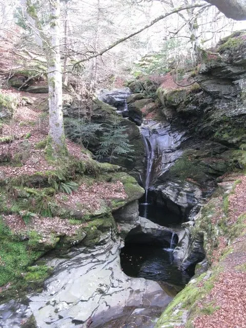 Photo of Falls of Acharn, a waterfall near Kenmore, Perth and Kinross, central Scotland.