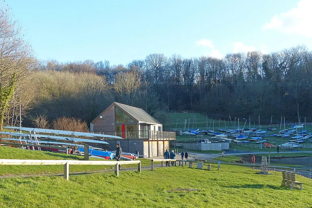 Photo of Llandegfedd Reservoir, a reservoir near Usk, Monmouthshire, south east Wales.