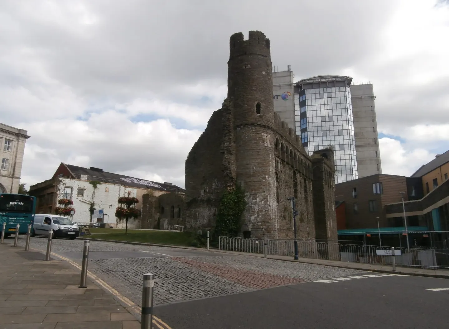 Photo of Original Swansea Castle, a ruined castle in Swansea, south west Wales.