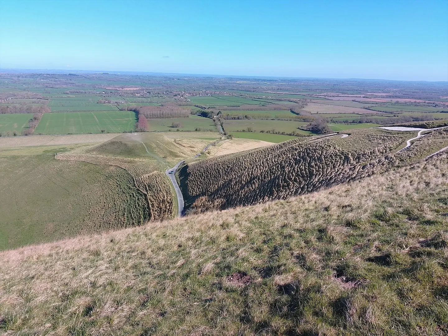 Photo of Dragon Hill, a landmark near Uffington in the North Wessex Downs, Oxfordshire, south east England.