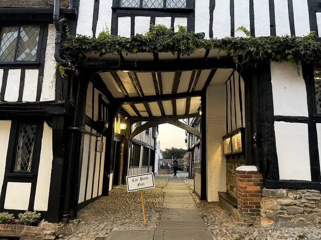 Photo of The Mermaid Inn, a pub near Rye, East Sussex, south east England.