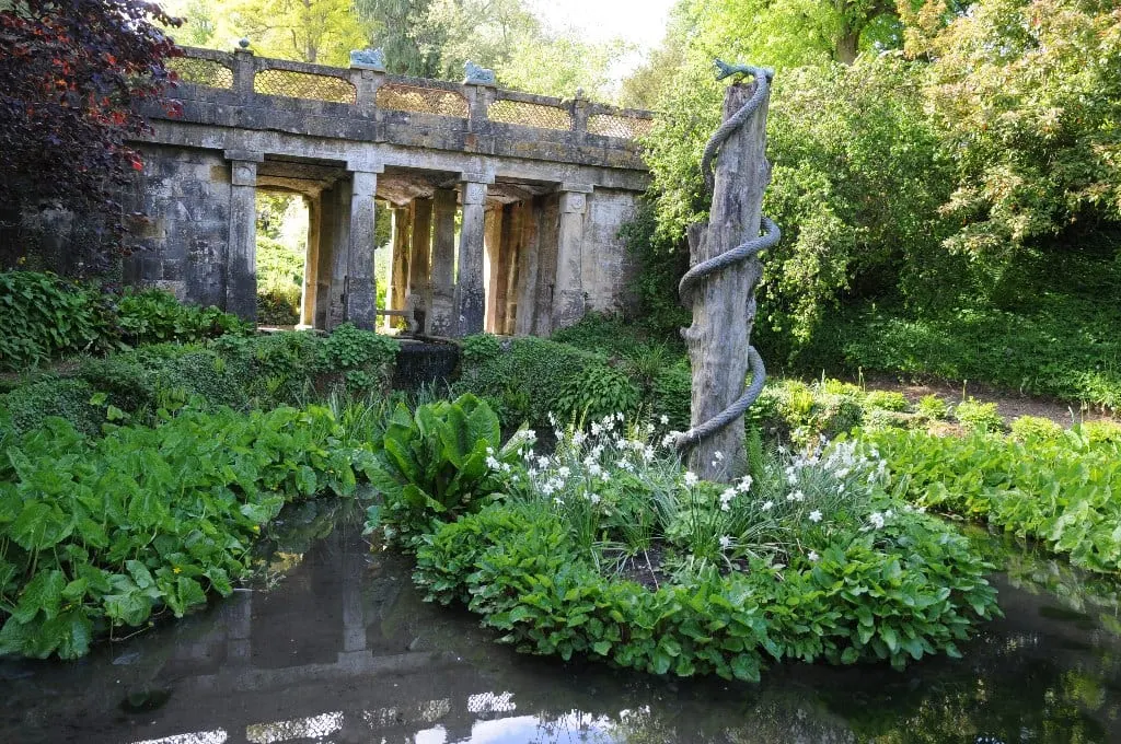 Photo of Sezincote House and Garden, a Grade I registered house & garden near Bourton-on-the-Hill, Gloucestershire, south west England.