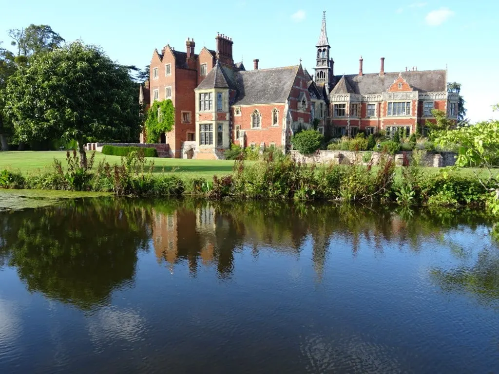 Photo of Madresfield Court, a Grade II* registered house & garden near Great Malvern, Worcestershire, central England.