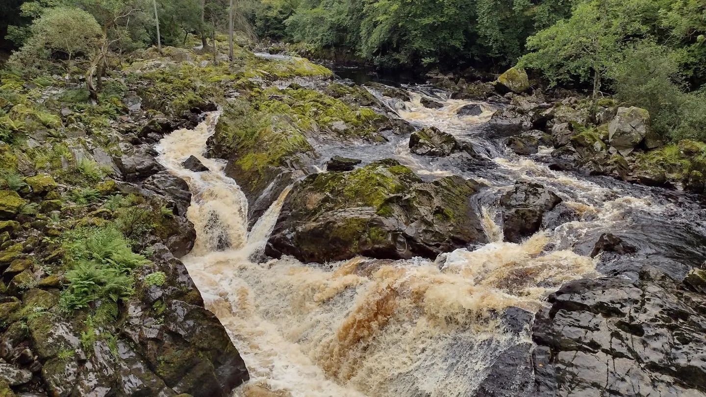 Photo of Falls of Feugh, a waterfall near Banchory, Aberdeenshire, north east Scotland.