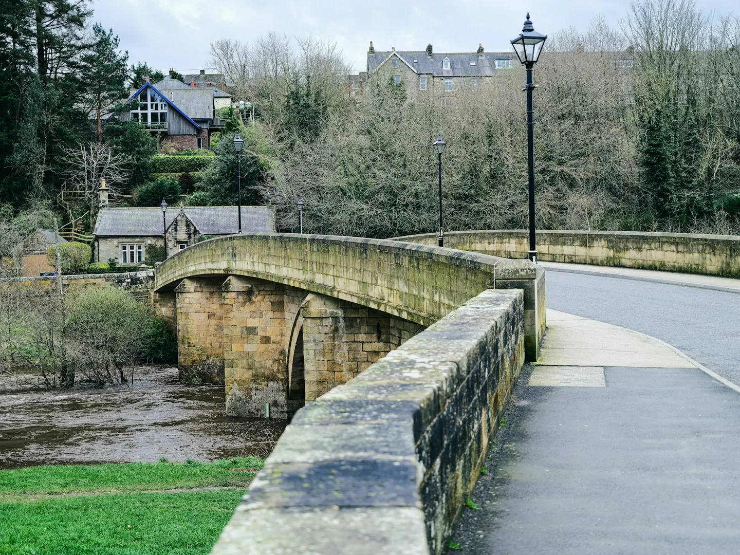 Photo of Rothbury, a village in Northumberland, north east England.