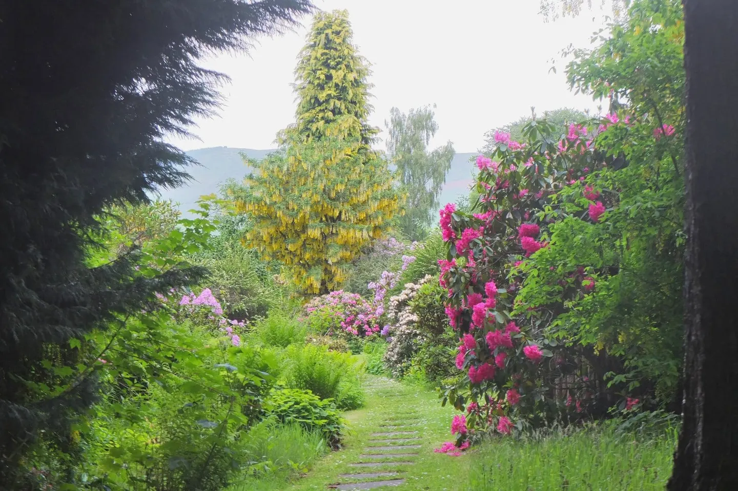 Photo of Kailzie Gardens, a garden near Peebles, the Scottish Borders, southern Scotland.