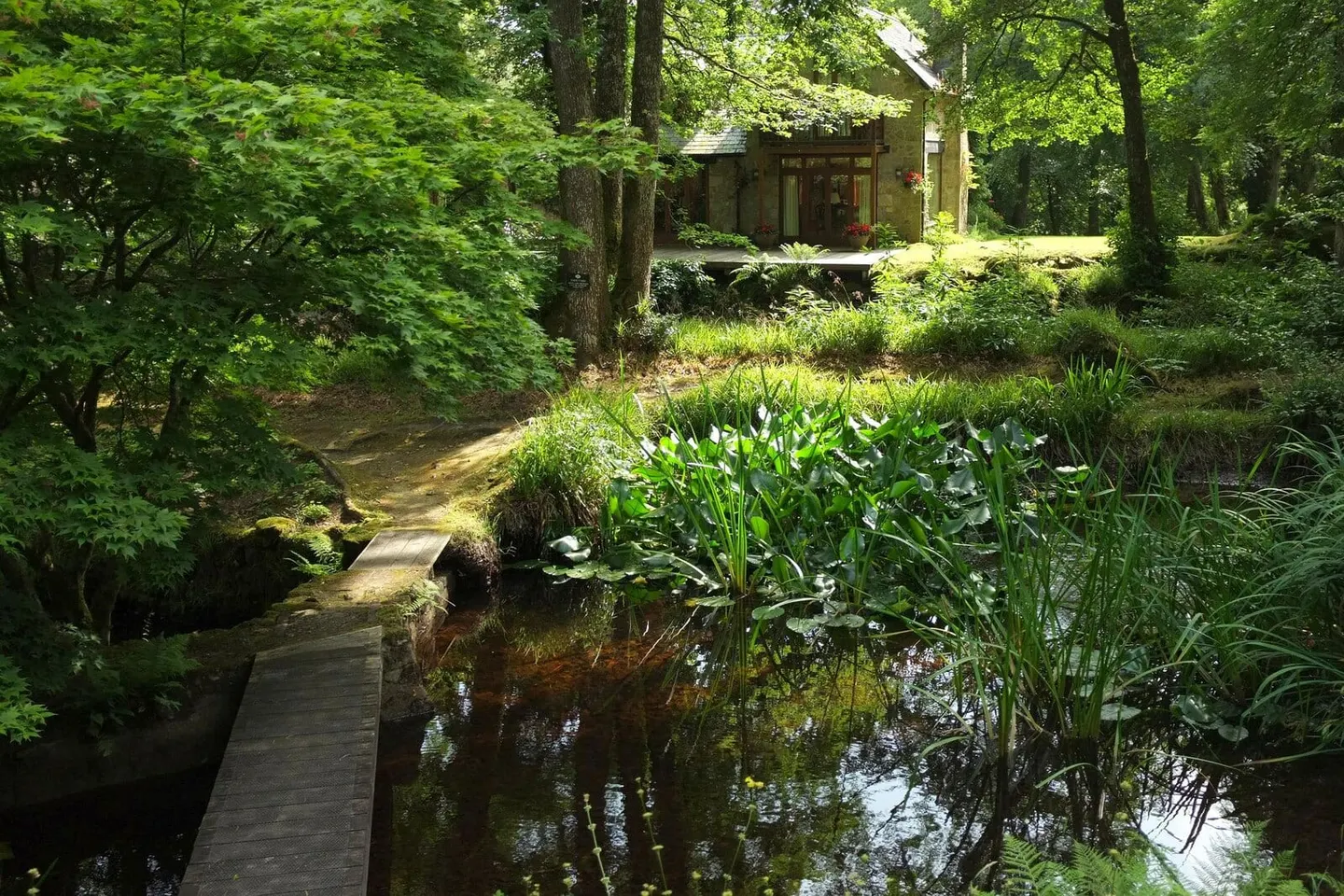 Photo of Gidleigh Park, a restaurant near Chagford in Dartmoor, Devon, south west England.