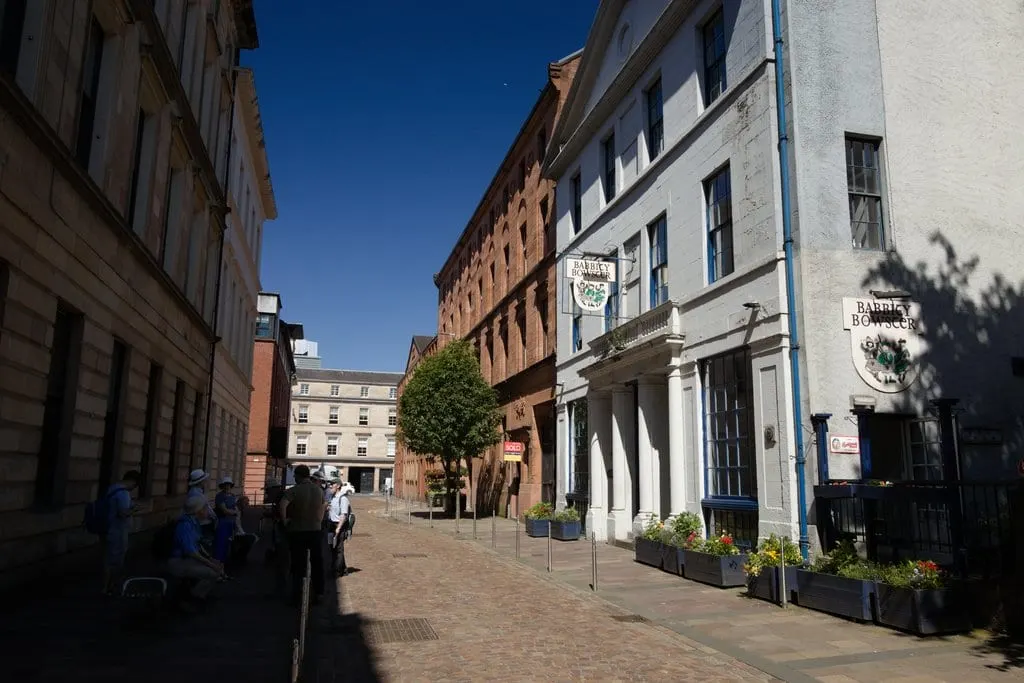Photo of Babbity Bowster, a pub in Glasgow, central Scotland.
