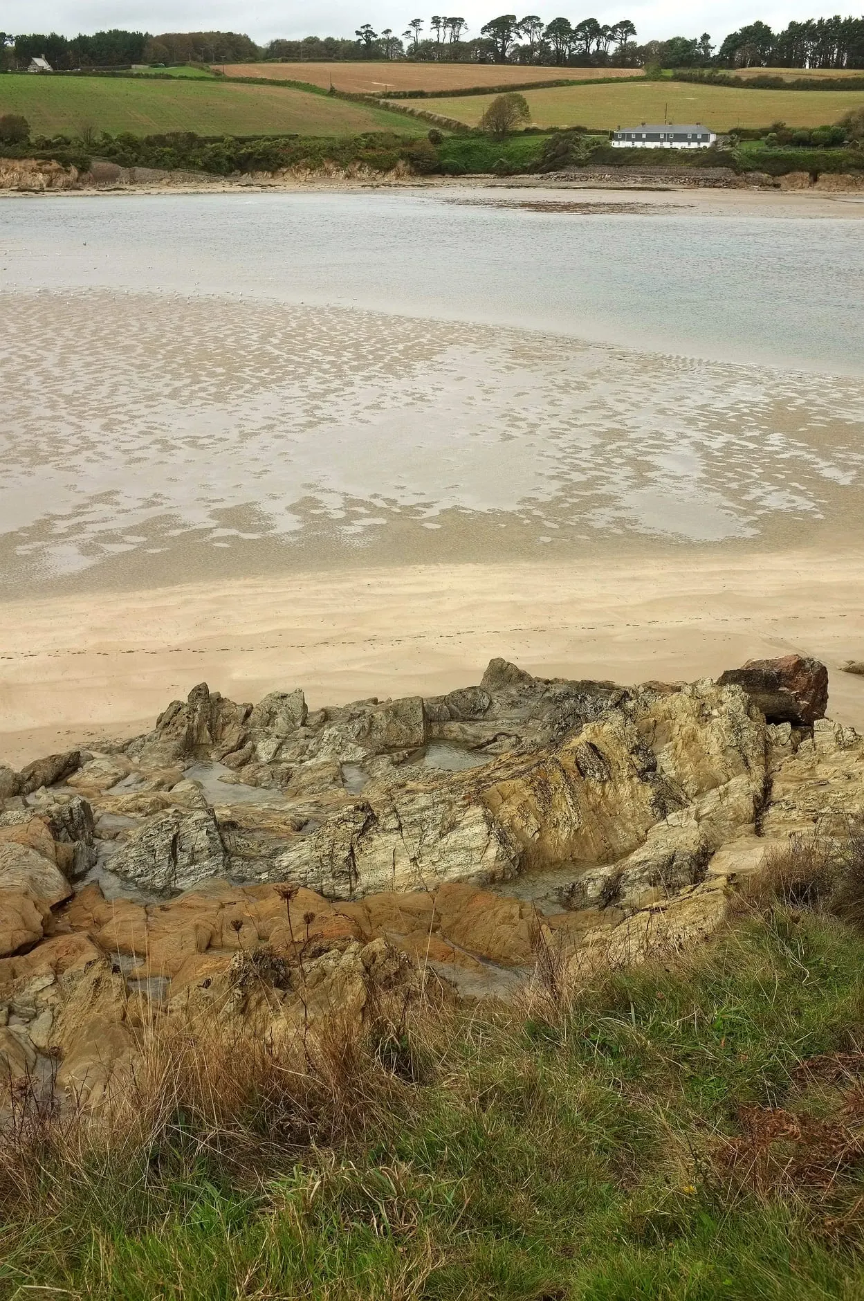 Photo of Coastguards Beach, Erme Estuary, a swimming spot near Bigbury-on-Sea, Devon, south west England.