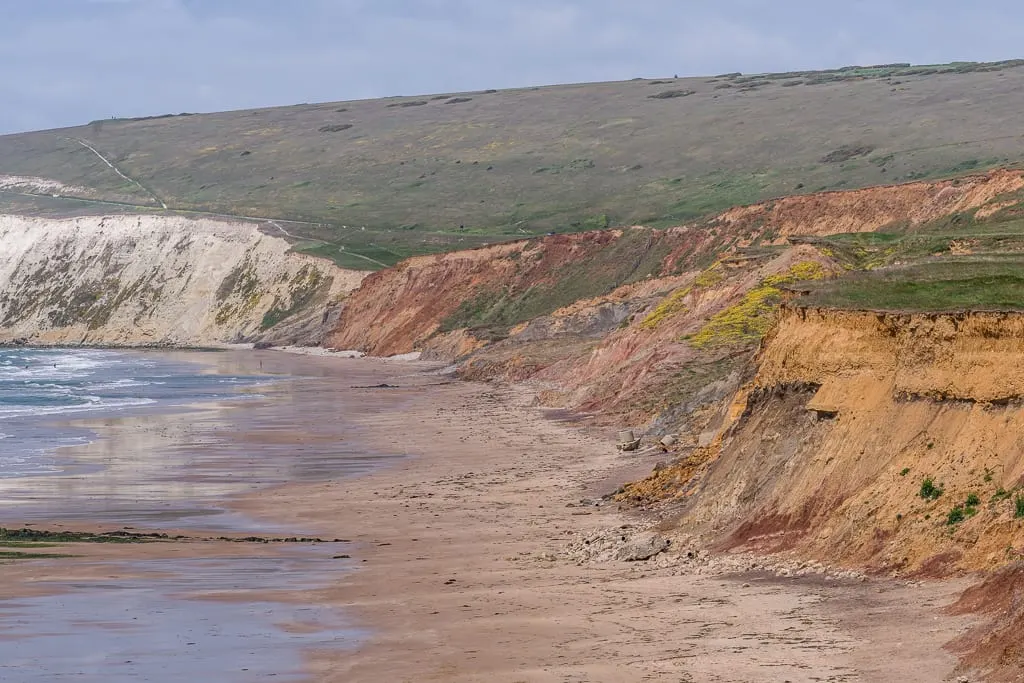 Photo of Compton Bay, a swimming spot near Calbourne, the Isle of Wight, south east England.