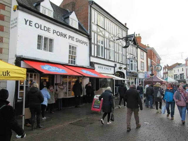 Photo of Ye Olde Pork Pie Shoppe, a farm & farm shop near Melton Mowbray, Leicestershire, central England.