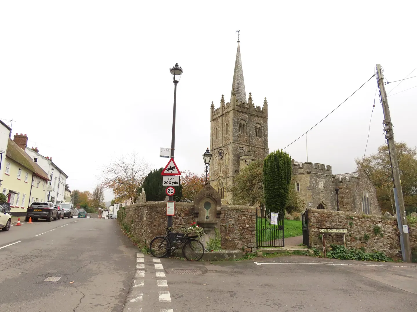 Photo of Sidbury, a village in Devon, south west England.