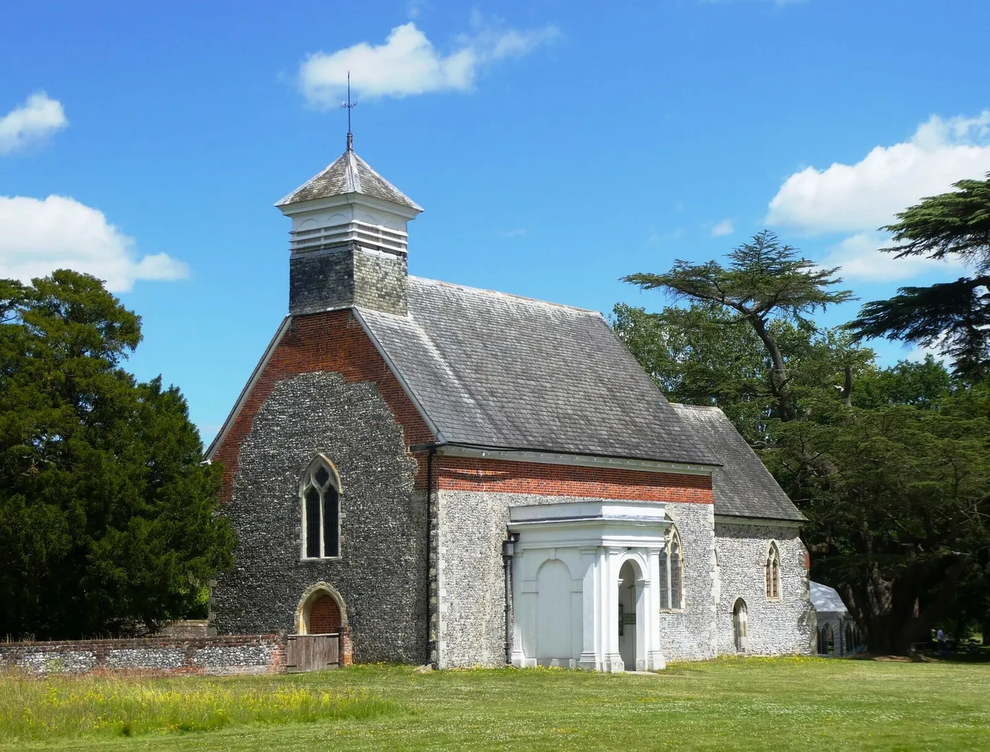 Photo of St Botolph's, Lullingstone, a church near Eynsford, Kent, south east England.