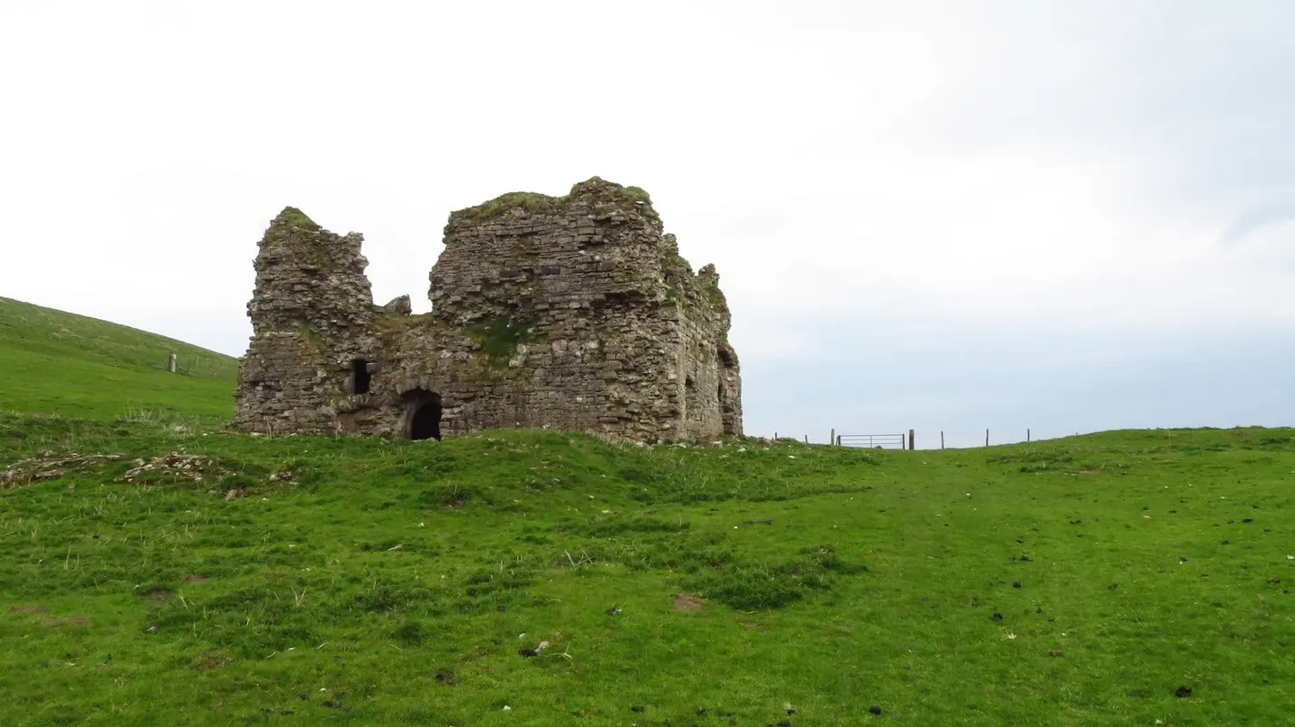 Photo of Lammerside Castle, a ruined castle near Kirkby Stephen in the Yorkshire Dales, Cumbria, north west England.