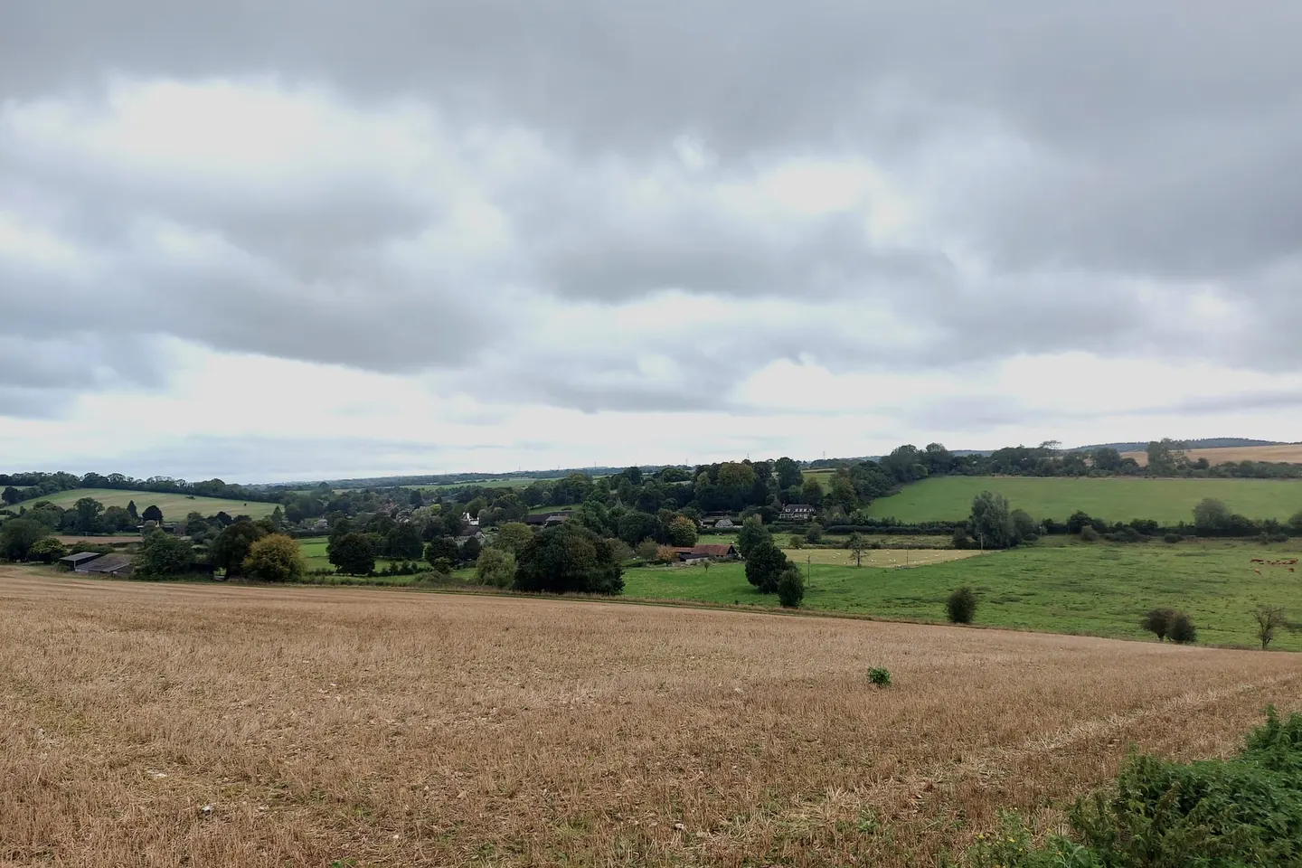 Photo of Hurstbourne Tarrant, a village in the North Wessex Downs, Hampshire, south east England.