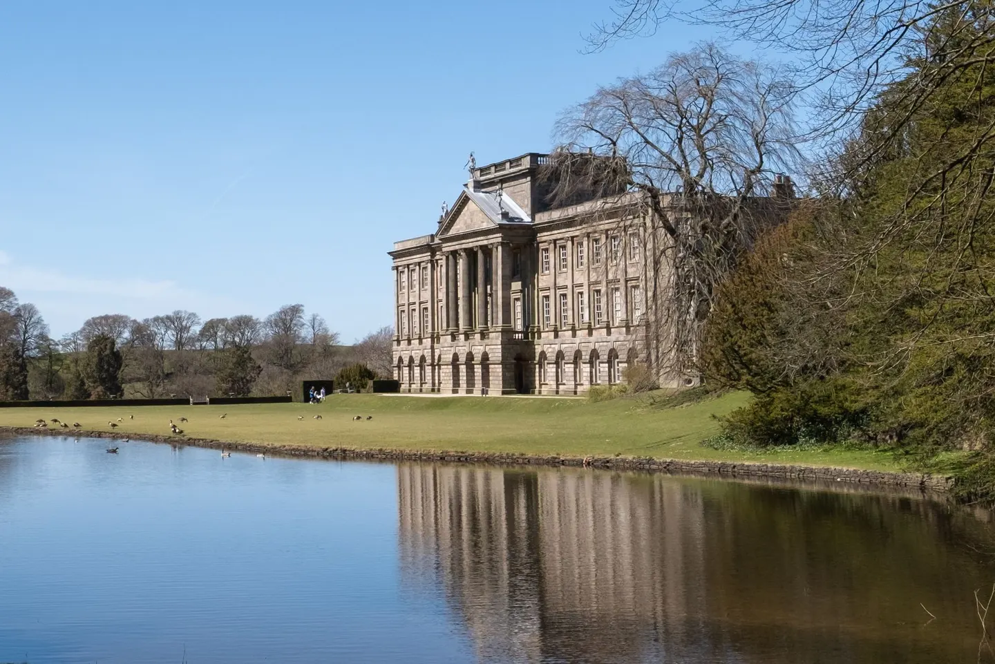 Photo of Lyme Park, a Grade II* registered house & garden near Bollington in the Peak District, Cheshire, north west England.