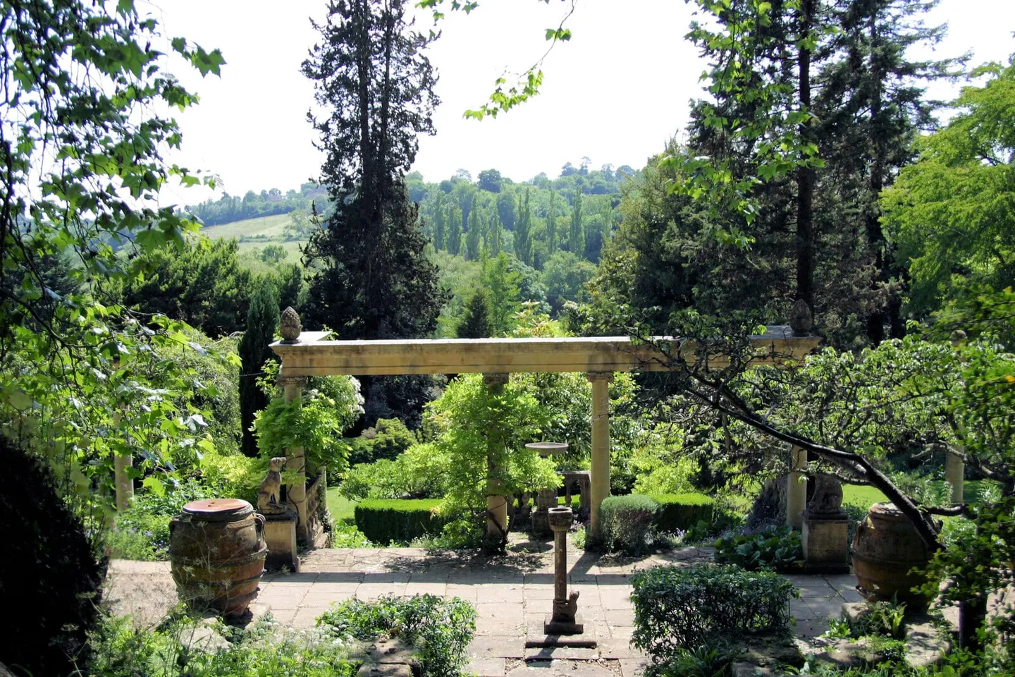 Photo of Iford Manor and the Peto Garden, a Grade I registered house & garden in the Cotswolds, Wiltshire, south west England.