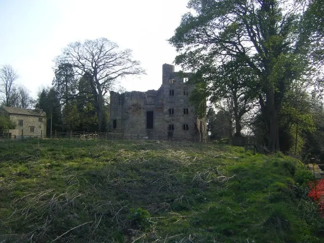 Photo of Dilston Castle, a ruined castle near Corbridge, Northumberland, north east England.
