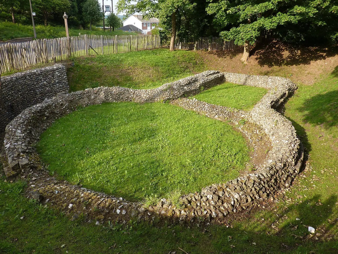 Photo of Knights Templar Church, Dover, a ruined church near Dover Priory, Kent, south east England.