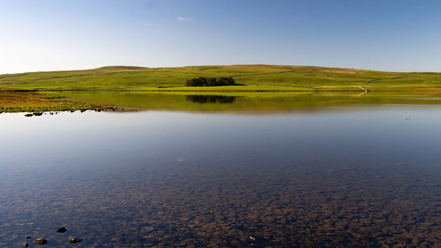 Photo of Malham Tarn, a tarn in the Yorkshire Dales, North Yorkshire, northern England.