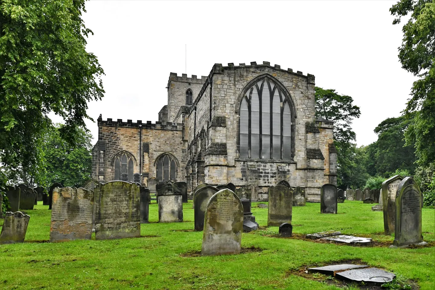 Photo of St Andrew's Church, South Church, a church near Bishop Auckland, County Durham, north east England.