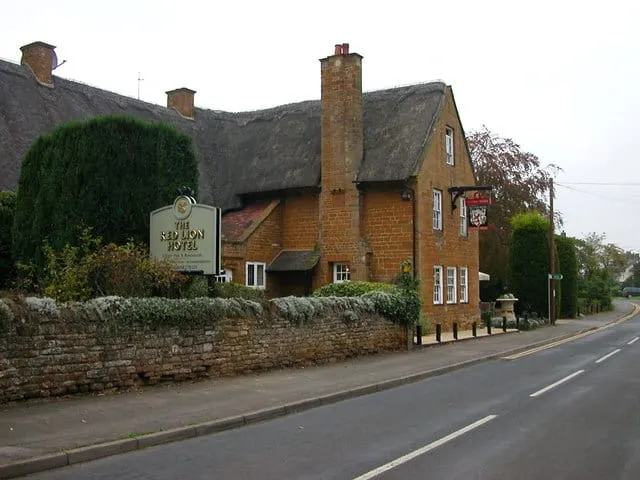 Photo of The Red Lion (East Haddon), a pub in Northamptonshire, central England.