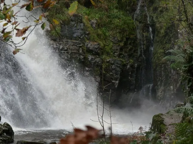 Photo of Pistyll Cain, a waterfall near Trawsfynydd in Eryri, Gwynedd, north Wales.