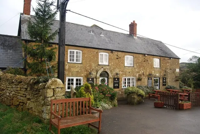 Photo of The Marquis of Lorne, a pub near Nettlecombe, Dorset, south west England.