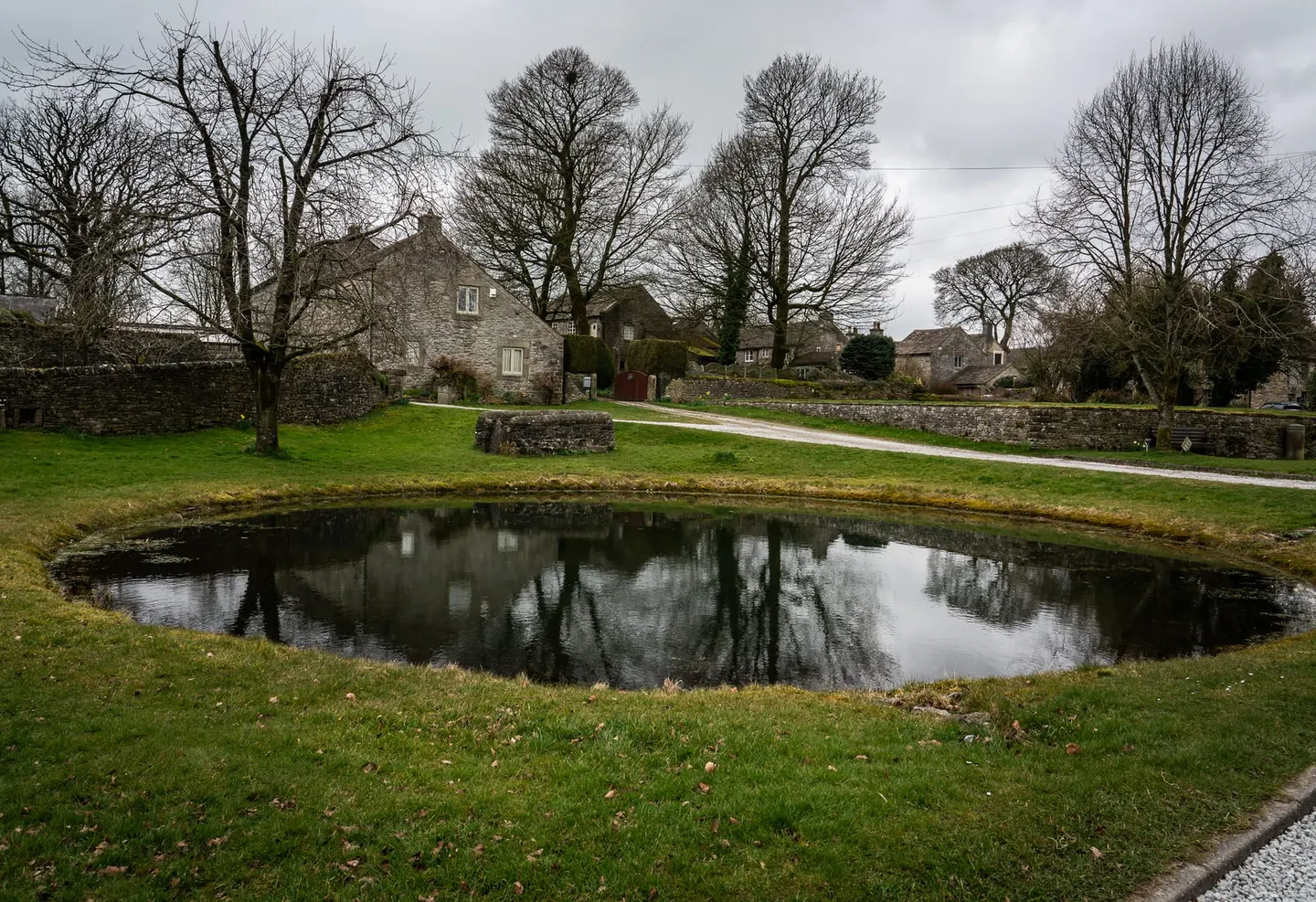 Photo of Foolow, a village in the Peak District, Derbyshire, central England.