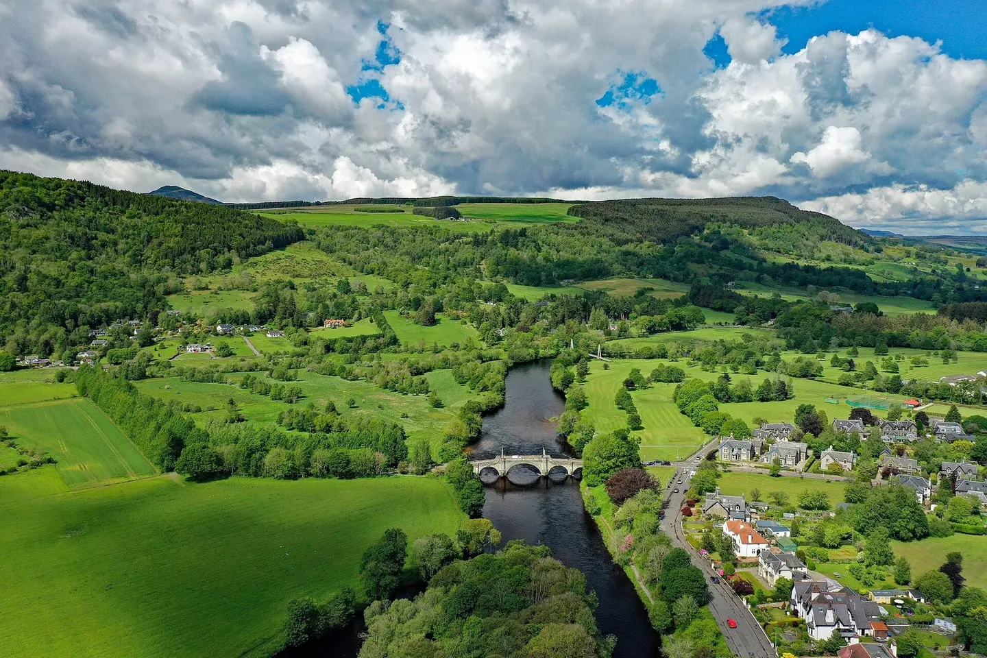 Photo of Aberfeldy, a village in Perth and Kinross, central Scotland.