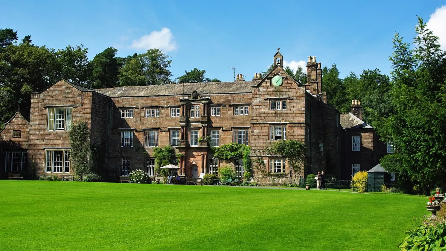 Photo of Browsholme Hall, a house near Bashall Eaves in the Forest of Bowland, Lancashire, north west England.